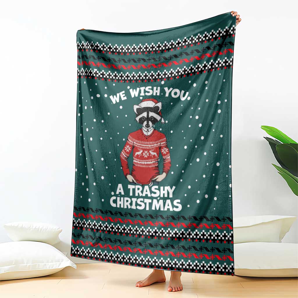 A Trashy Christmas Blanket Xmas Holiday Patterns - Wonder Print Shop