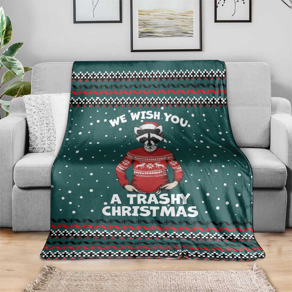 A Trashy Christmas Blanket Xmas Holiday Patterns - Wonder Print Shop