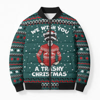 A Trashy Christmas Bomber Puffer Jacket Xmas Holiday Patterns - Wonder Print Shop