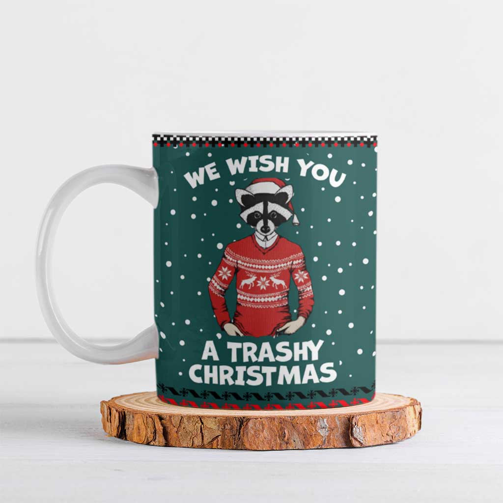 A Trashy Christmas Ceramic Mug Xmas Holiday Patterns - Wonder Print Shop