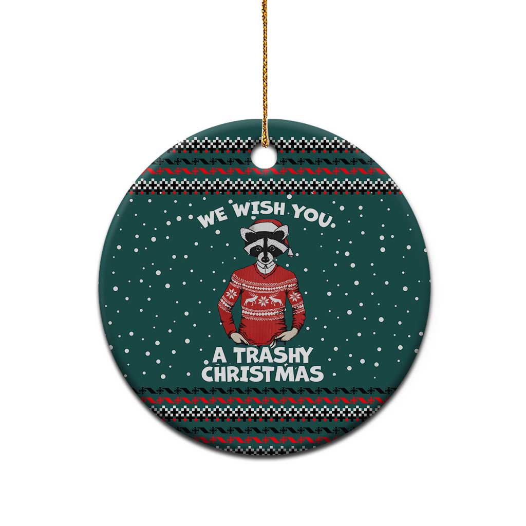 A Trashy Christmas Ceramic Ornament Xmas Holiday Patterns - Wonder Print Shop