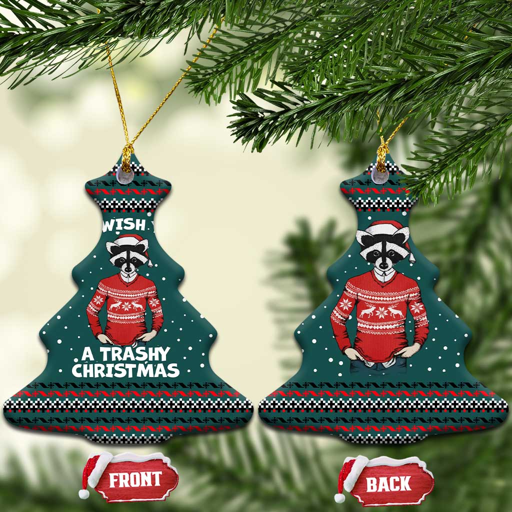 A Trashy Christmas Ceramic Ornament Xmas Holiday Patterns - Wonder Print Shop
