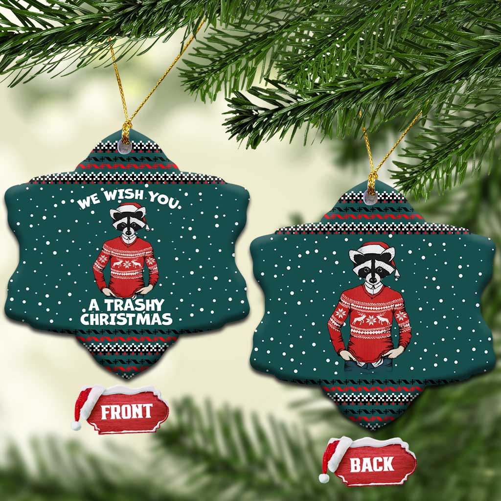 A Trashy Christmas Ceramic Ornament Xmas Holiday Patterns - Wonder Print Shop