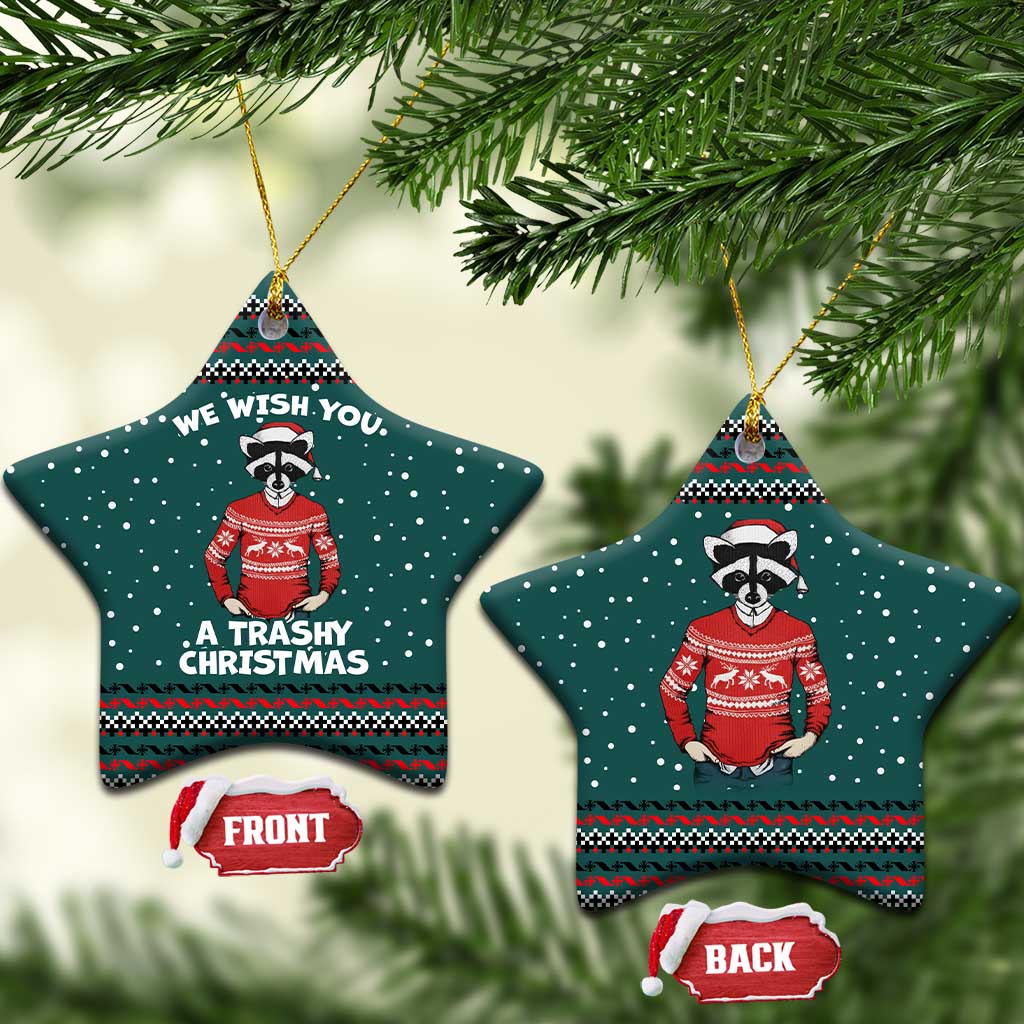 A Trashy Christmas Ceramic Ornament Xmas Holiday Patterns - Wonder Print Shop