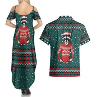 A Trashy Christmas Couples Matching Summer Maxi Dress and Hawaiian Shirt Xmas Holiday Patterns - Wonder Print Shop