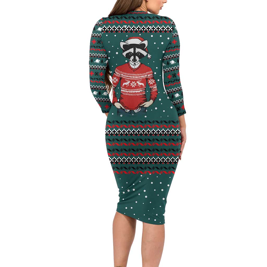 A Trashy Christmas Family Matching Long Sleeve Bodycon Dress and Hawaiian Shirt Xmas Holiday Patterns - Wonder Print Shop