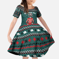 A Trashy Christmas Family Matching Off The Shoulder Long Sleeve Dress and Hawaiian Shirt Xmas Holiday Patterns - Wonder Print Shop