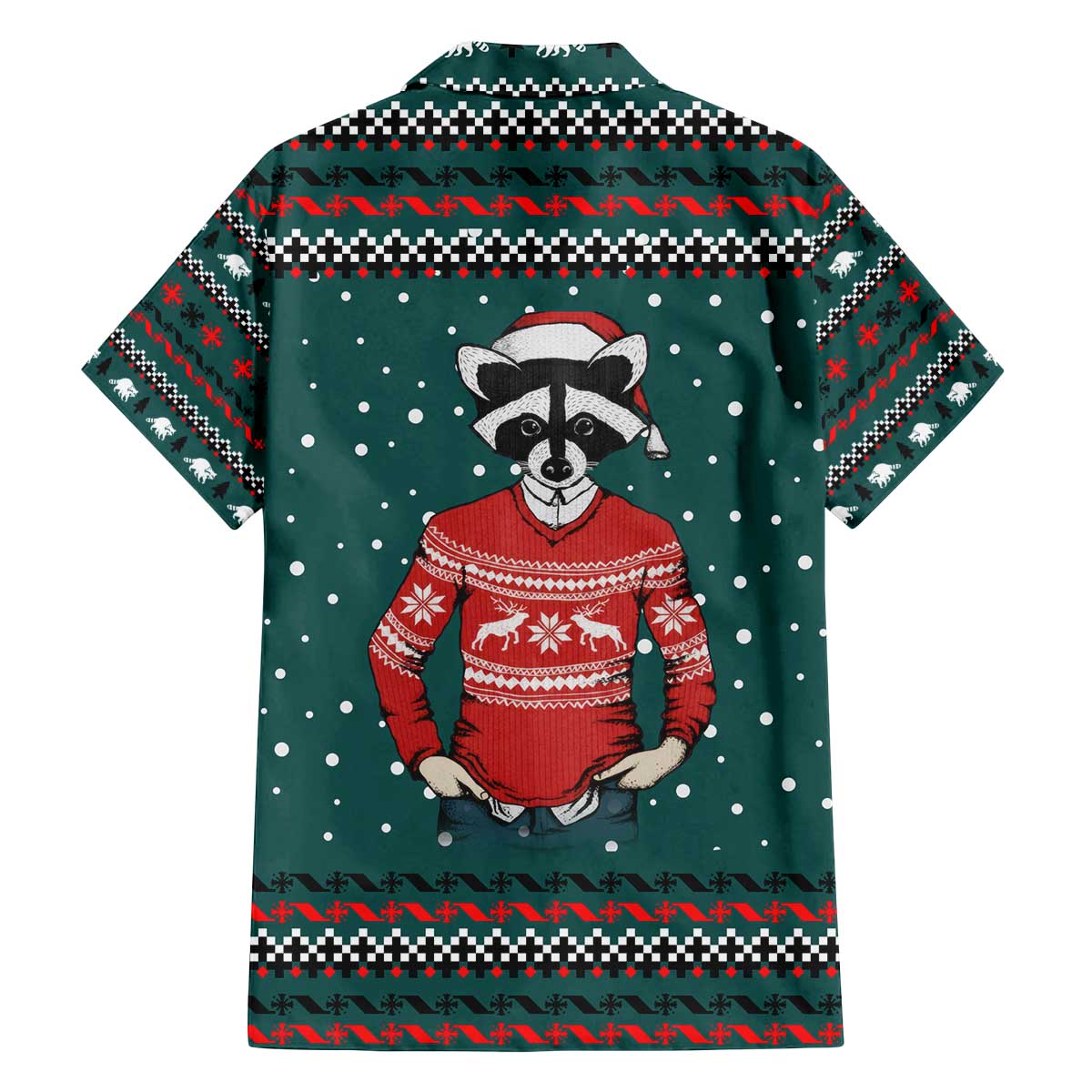 A Trashy Christmas Family Matching Off The Shoulder Long Sleeve Dress and Hawaiian Shirt Xmas Holiday Patterns - Wonder Print Shop