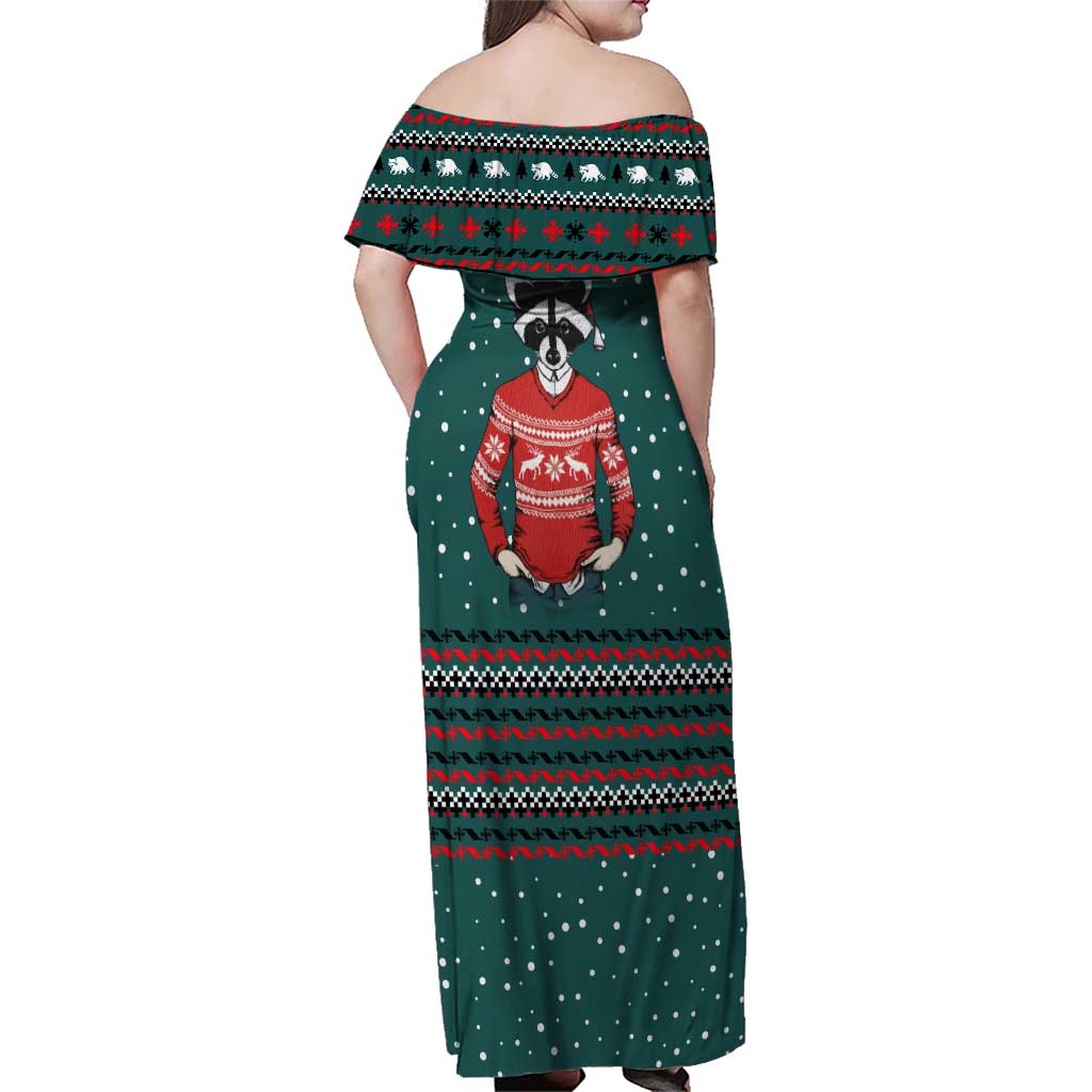 A Trashy Christmas Family Matching Off Shoulder Maxi Dress and Hawaiian Shirt Xmas Holiday Patterns - Wonder Print Shop