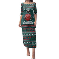 A Trashy Christmas Family Matching Puletasi and Hawaiian Shirt Xmas Holiday Patterns - Wonder Print Shop