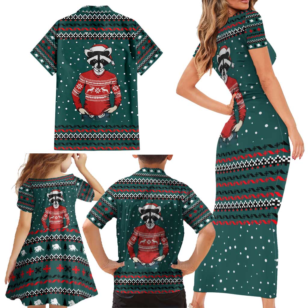 A Trashy Christmas Family Matching Short Sleeve Bodycon Dress and Hawaiian Shirt Xmas Holiday Patterns - Wonder Print Shop