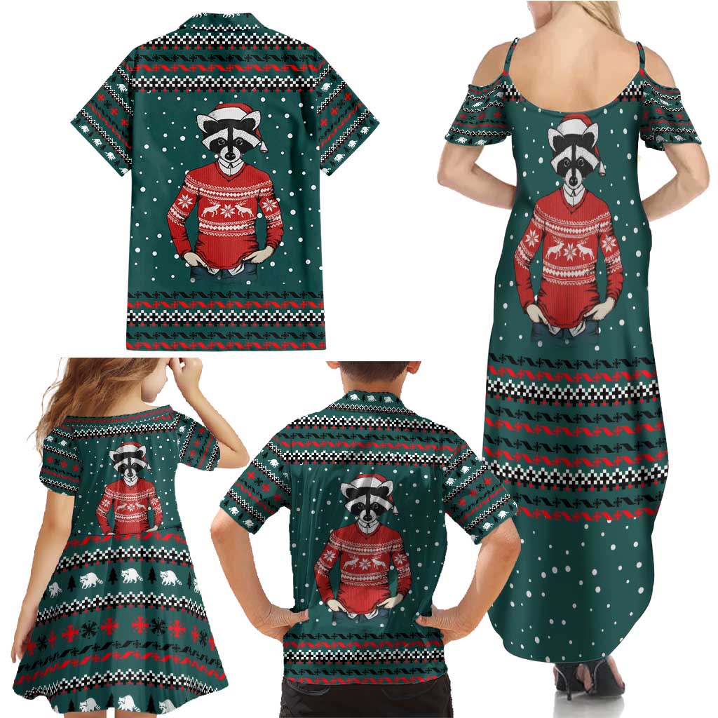 A Trashy Christmas Family Matching Summer Maxi Dress and Hawaiian Shirt Xmas Holiday Patterns - Wonder Print Shop