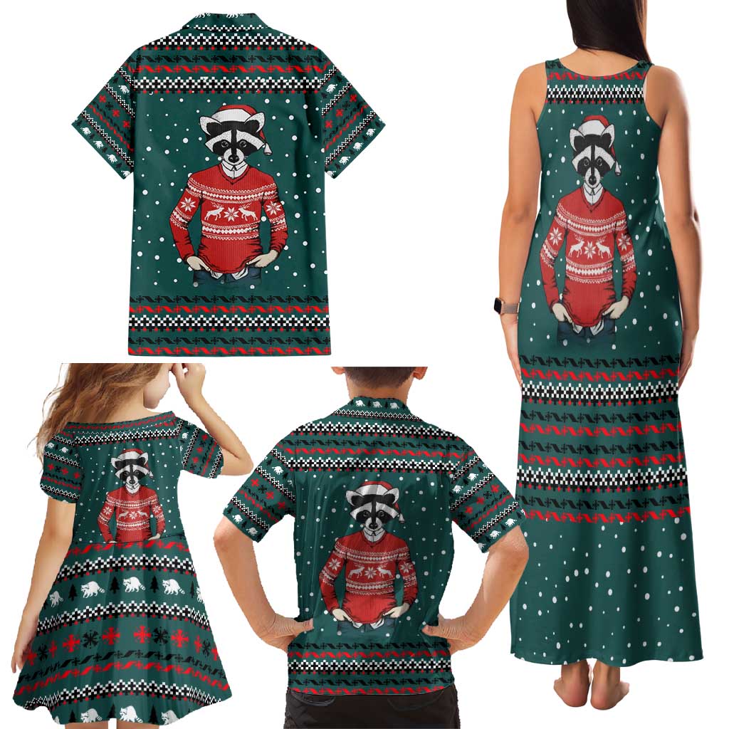 A Trashy Christmas Family Matching Tank Maxi Dress and Hawaiian Shirt Xmas Holiday Patterns - Wonder Print Shop