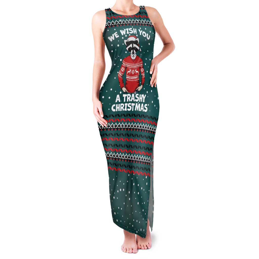 A Trashy Christmas Family Matching Tank Maxi Dress and Hawaiian Shirt Xmas Holiday Patterns - Wonder Print Shop