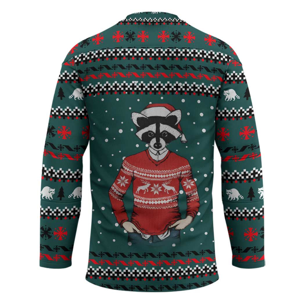 A Trashy Christmas Hockey Jersey Xmas Holiday Patterns - Wonder Print Shop