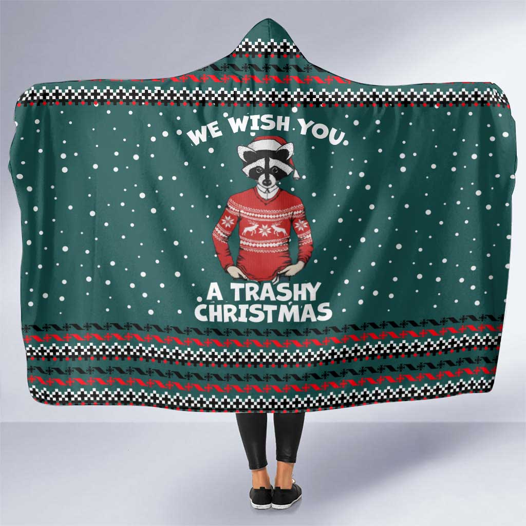 A Trashy Christmas Hooded Blanket Xmas Holiday Patterns - Wonder Print Shop