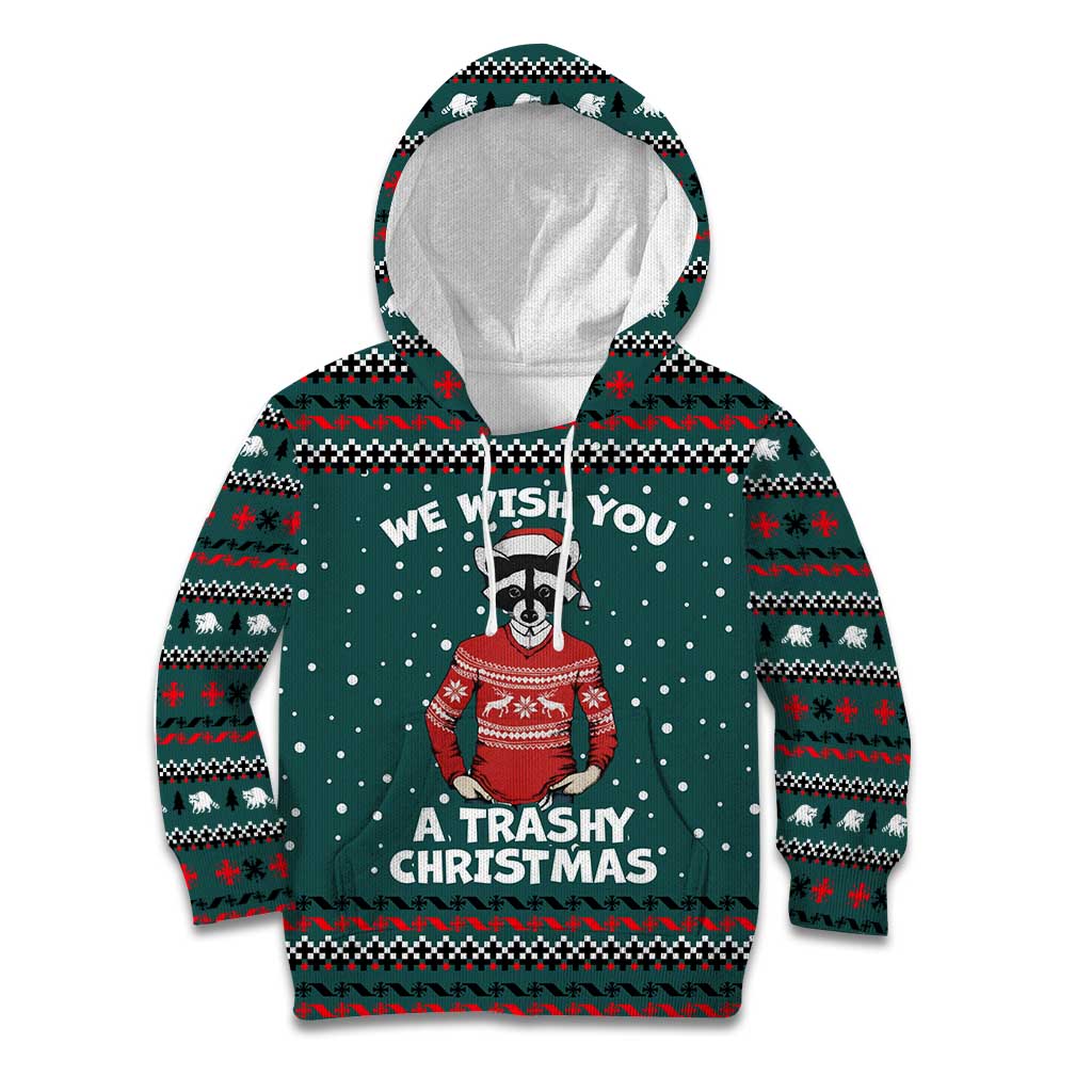 A Trashy Christmas Kid Hoodie Xmas Holiday Patterns - Wonder Print Shop