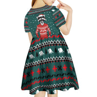 A Trashy Christmas Kid Short Sleeve Dress Xmas Holiday Patterns - Wonder Print Shop
