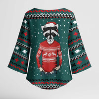A Trashy Christmas Kimono Sleeve Blouse Xmas Holiday Patterns - Wonder Print Shop