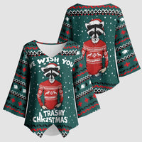 A Trashy Christmas Kimono Sleeve Blouse Xmas Holiday Patterns - Wonder Print Shop