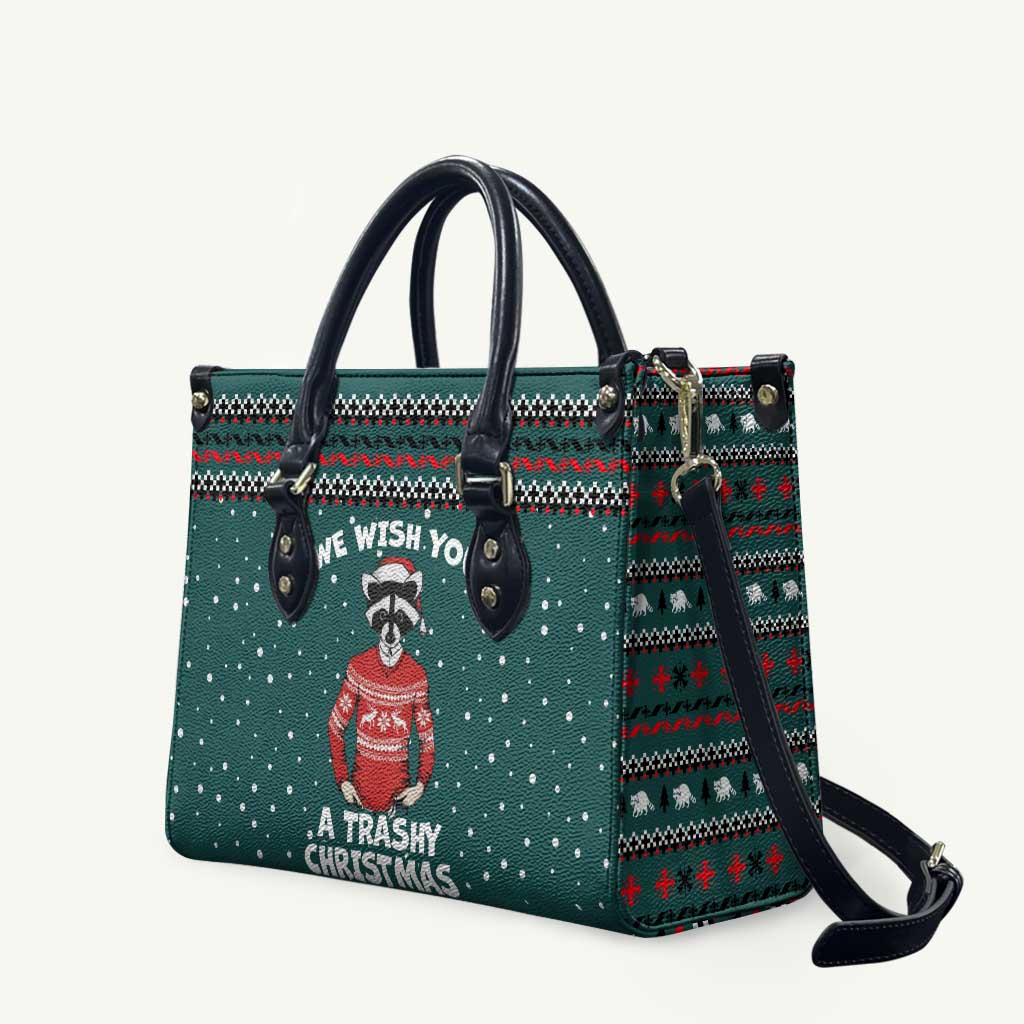 A Trashy Christmas Leather Bag Xmas Holiday Patterns - Wonder Print Shop