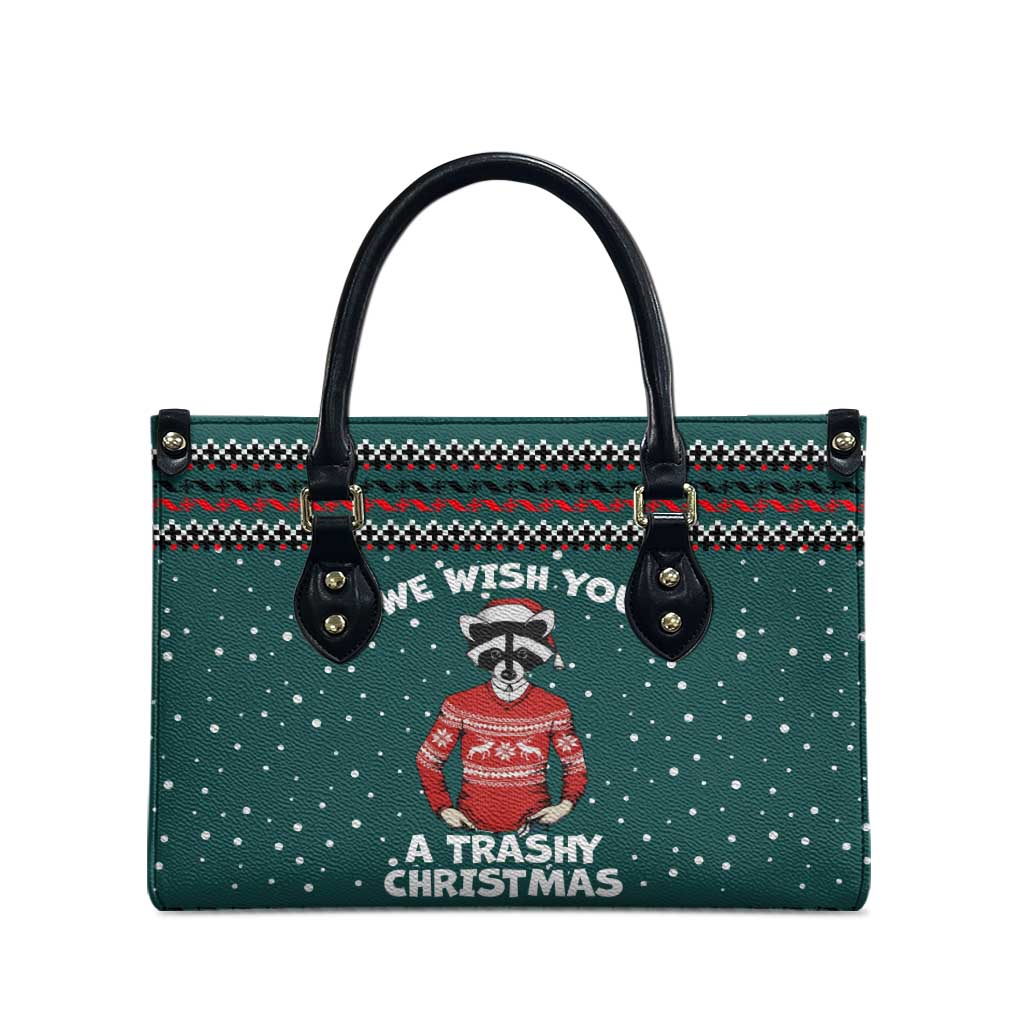 A Trashy Christmas Leather Bag Xmas Holiday Patterns - Wonder Print Shop
