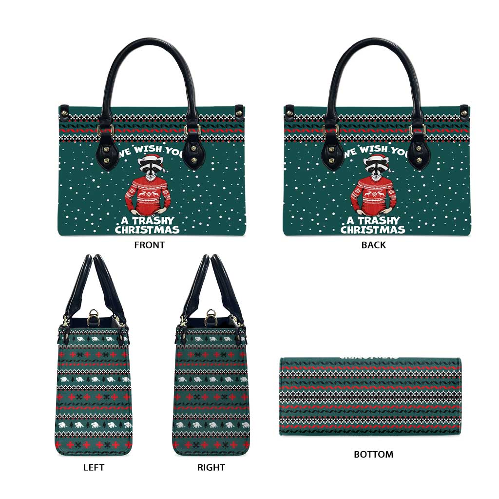 A Trashy Christmas Leather Bag Xmas Holiday Patterns - Wonder Print Shop