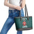 A Trashy Christmas Leather Tote Bag Xmas Holiday Patterns - Wonder Print Shop