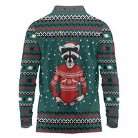 A Trashy Christmas Long Sleeve Polo Shirt Xmas Holiday Patterns - Wonder Print Shop