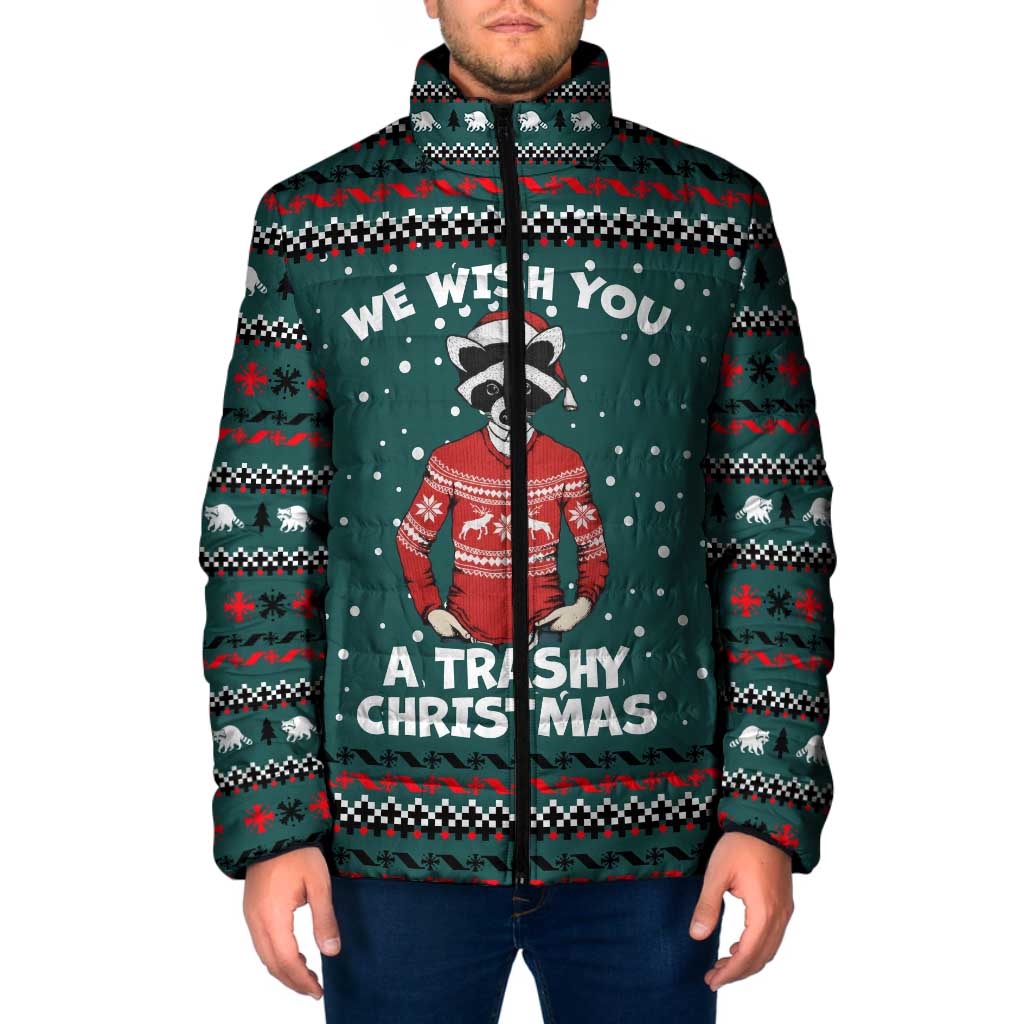 A Trashy Christmas Padded Jacket Xmas Holiday Patterns - Wonder Print Shop