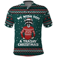 A Trashy Christmas Polo Shirt Xmas Holiday Patterns - Wonder Print Shop