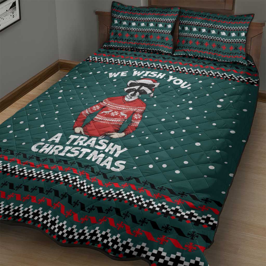 A Trashy Christmas Quilt Bed Set Xmas Holiday Patterns - Wonder Print Shop