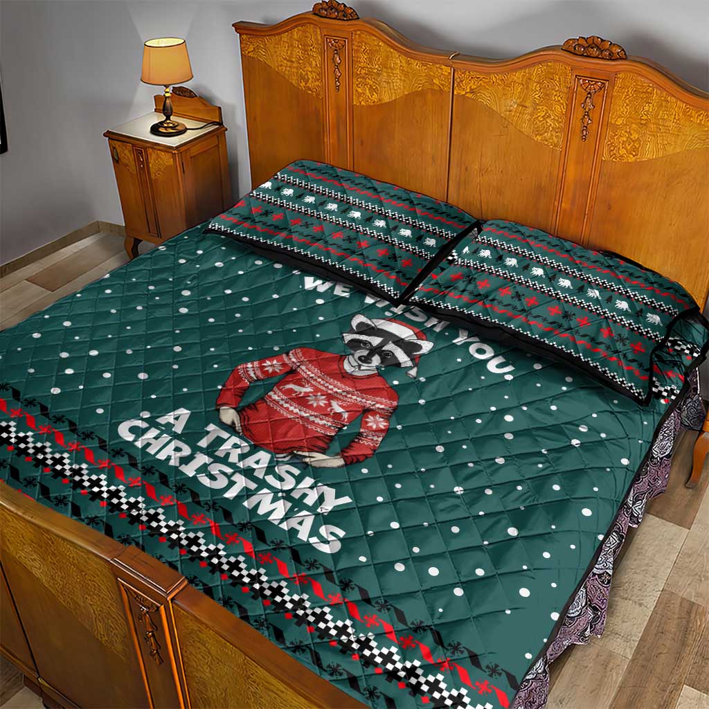 A Trashy Christmas Quilt Bed Set Xmas Holiday Patterns - Wonder Print Shop