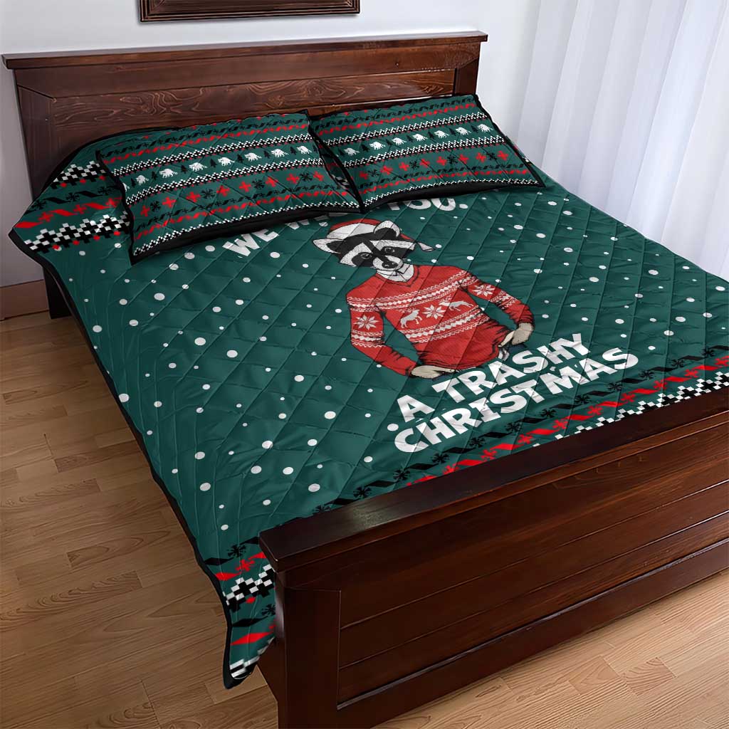 A Trashy Christmas Quilt Bed Set Xmas Holiday Patterns - Wonder Print Shop