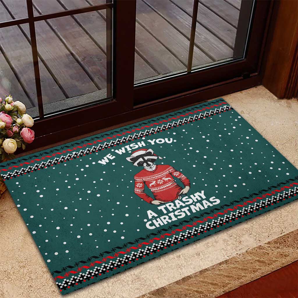 A Trashy Christmas Rubber Doormat Xmas Holiday Patterns - Wonder Print Shop
