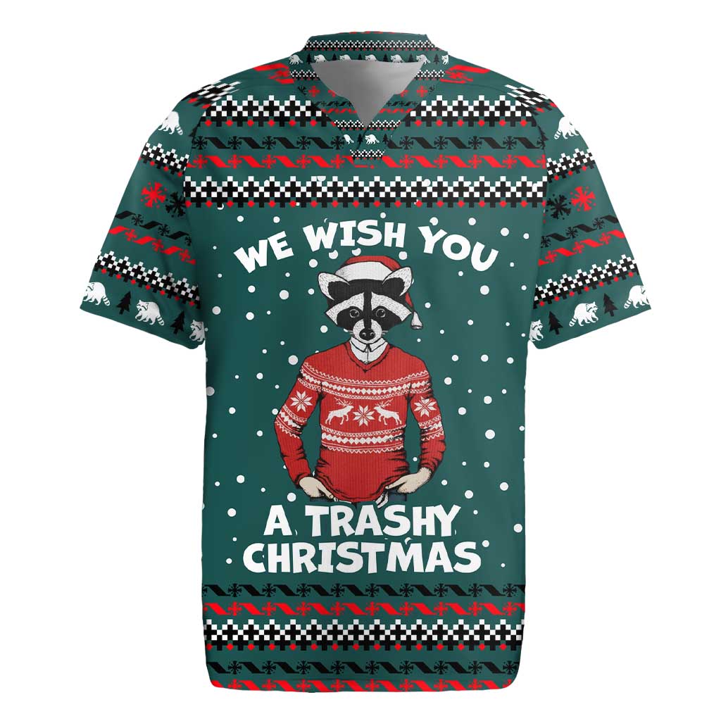 A Trashy Christmas Rugby Jersey Xmas Holiday Patterns - Wonder Print Shop