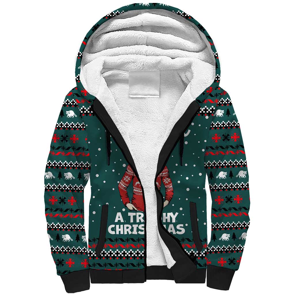 A Trashy Christmas Sherpa Hoodie Xmas Holiday Patterns - Wonder Print Shop