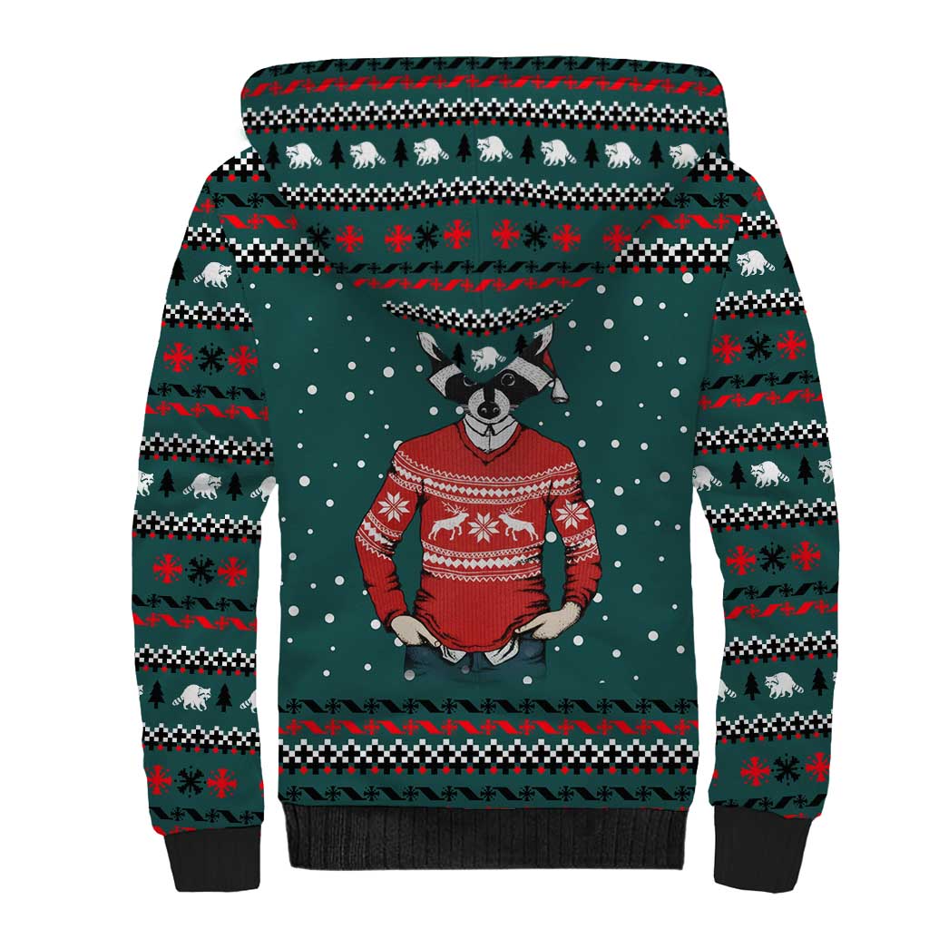 A Trashy Christmas Sherpa Hoodie Xmas Holiday Patterns - Wonder Print Shop