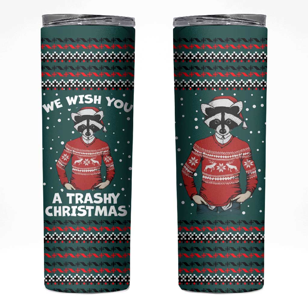 A Trashy Christmas Skinny Tumbler Xmas Holiday Patterns - Wonder Print Shop