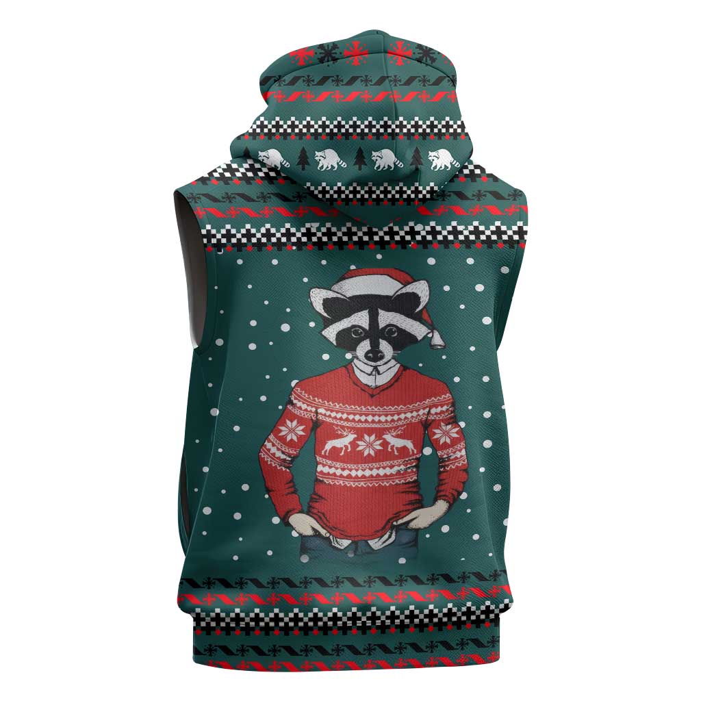 A Trashy Christmas Sleeveless Hoodie Xmas Holiday Patterns - Wonder Print Shop