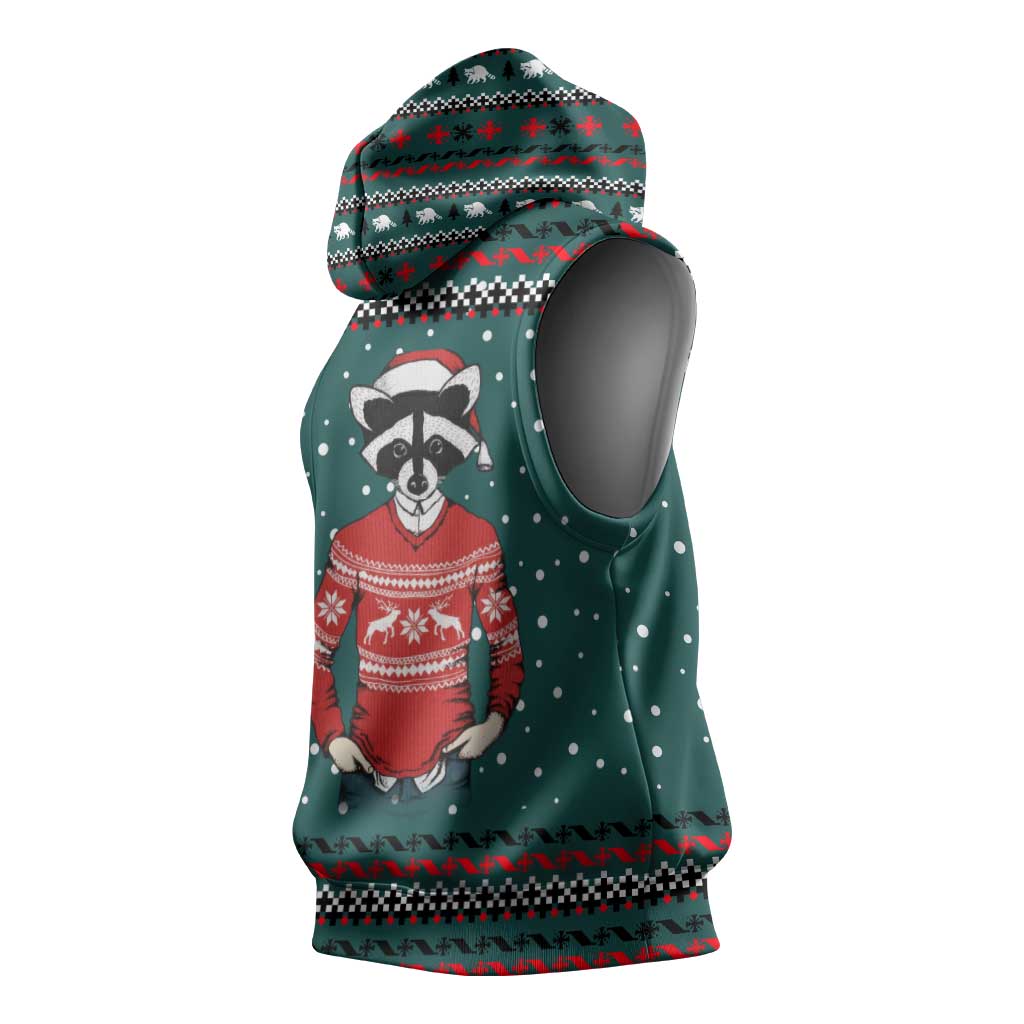 A Trashy Christmas Sleeveless Hoodie Xmas Holiday Patterns - Wonder Print Shop