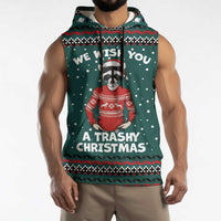 A Trashy Christmas Sleeveless Hoodie Xmas Holiday Patterns - Wonder Print Shop