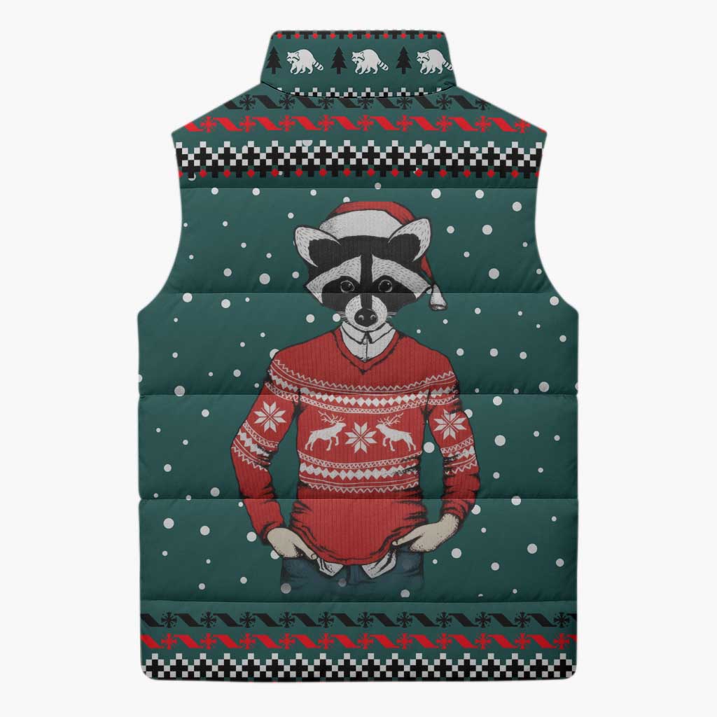 A Trashy Christmas Sleeveless Puffer Jacket Xmas Holiday Patterns - Wonder Print Shop