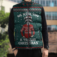 A Trashy Christmas Sleeveless Puffer Jacket Xmas Holiday Patterns - Wonder Print Shop