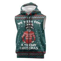 A Trashy Christmas Sleeveless Zip Hoodie Xmas Holiday Patterns - Wonder Print Shop