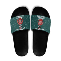 A Trashy Christmas Slide Sandals Xmas Holiday Patterns - Wonder Print Shop