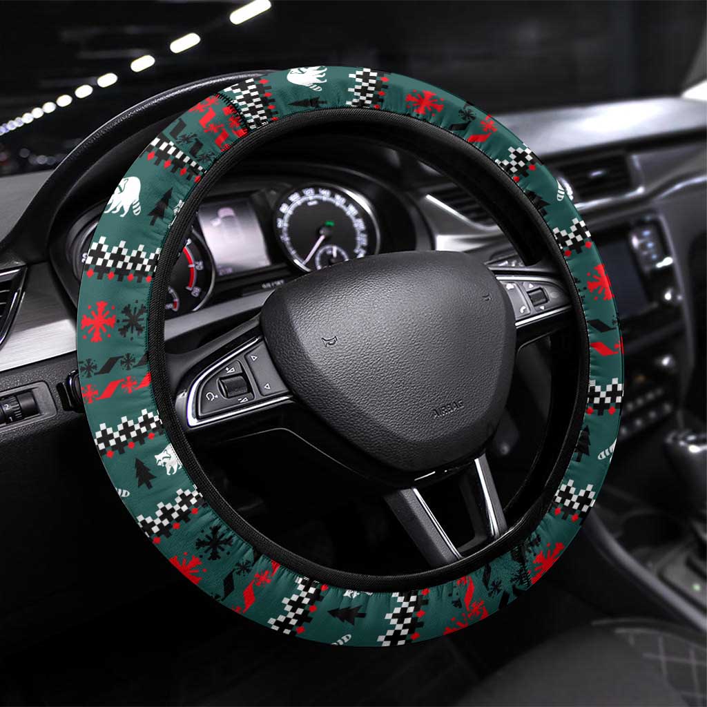 A Trashy Christmas Steering Wheel Cover Xmas Holiday Patterns - Wonder Print Shop