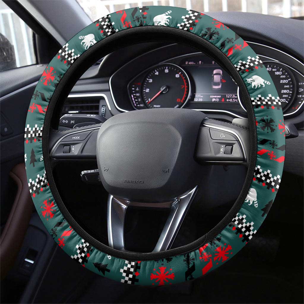 A Trashy Christmas Steering Wheel Cover Xmas Holiday Patterns - Wonder Print Shop