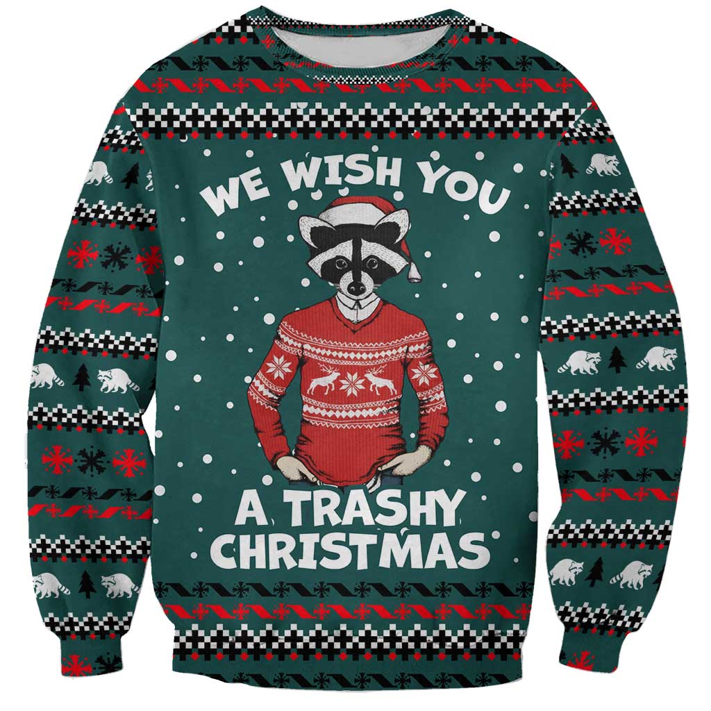 A Trashy Christmas Sweatshirt Xmas Holiday Patterns - Wonder Print Shop
