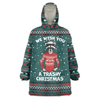 A Trashy Christmas Wearable Blanket Hoodie Xmas Holiday Patterns - Wonder Print Shop